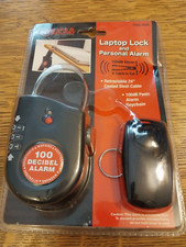 Safe  Sound Laptop Lock w/ Alarm  Personal Panic Alarm Keychain 100dB New