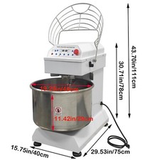 40LDouble-Acting Double-Speed Dough Flour Mixer Kneading Time Control 2.2KW 110V