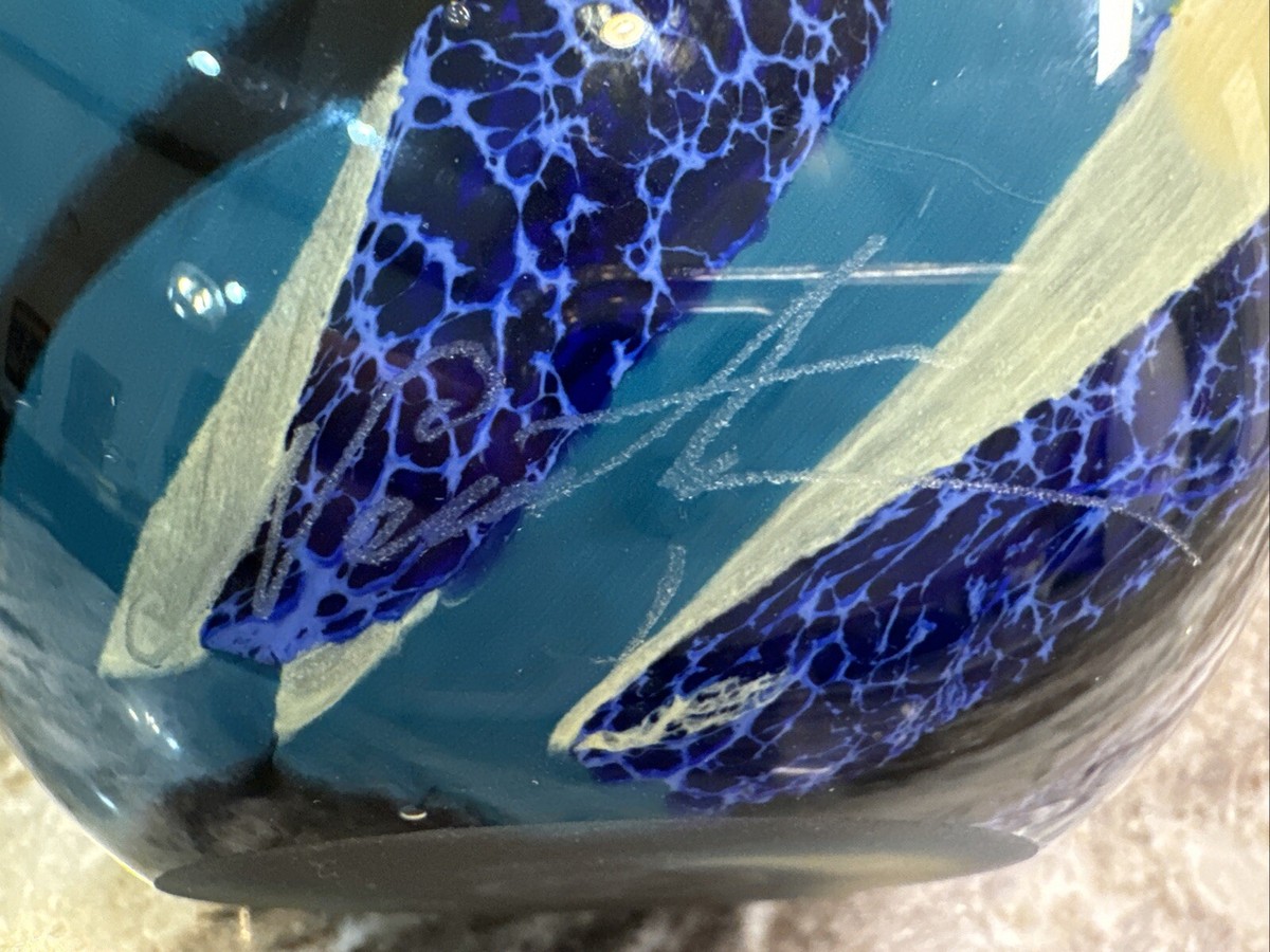 Ioan Nemtoi 2006 Hand Blown Glass Handkerchief Style, Multicolored