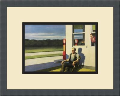 Edward Hopper Four Lane Road Custom Framed Print