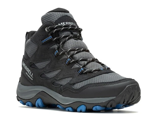 Merrell - West Rim - Men's Mid Walking Boot - 12M - Waterproof, Black & Blue