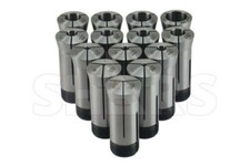 Shars 14PCS 3 - 25mm Precision 5C Metric Round Collet Set 0.0006" TIR M 