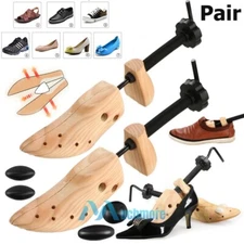 2-Way Wooden Adjustable Shoe Boot Stretcher US 10-13 for Men Women Shoe Expander