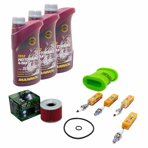 ÖL Wartungspaket 3L FüR Kawasaki GPX 600 ZX600C Luftfilter+ÖLfilter+ZüNdkerze-image