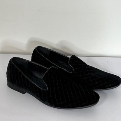 Vintage Giorgio Brutini Chatwal Black Quilted Velvet Slip On Loafers Size 11.5 Amazon.com | Giorgio Brutini Men main image 2