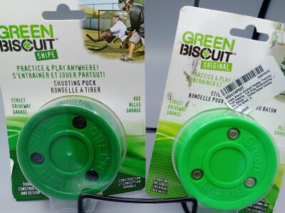 Green Biscuit Stickhandling Hockey Passing Training Puck SNIPE 2.0 & Original