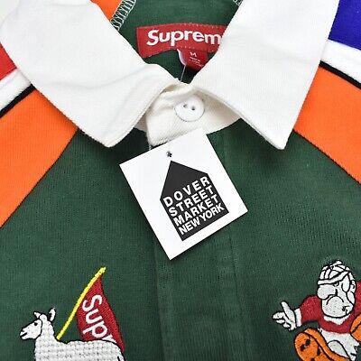NWT Supreme Big Box Logo Paneled Rugby Shirt Polo Multicolor NWT Supreme Big Box Logo Paneled Rugby Shirt Polo Multicolor