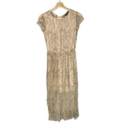 zara beige lace dress Callie Dress in Apricot Crush Chiffon 14 main image 1