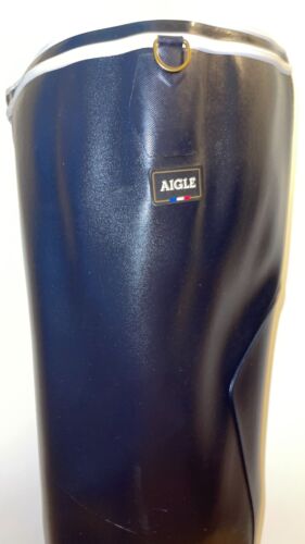 AIGLE WADERS GOMMA TAGLIA 43 BLU MARINO BREA CUISSARDE M - Imagen 3 de 15