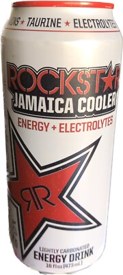 RARE COLLECTIBLE ROCKSTAR ENERGY JAMAICA COOLER DRINK 1 FULL 16 FLOZ CAN HTF BUY