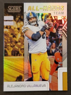 2019 Score AHT-3 Alejandro Villanueva STEELERS ALL-HANDS TEAM Foil  insert🏈NM/MT