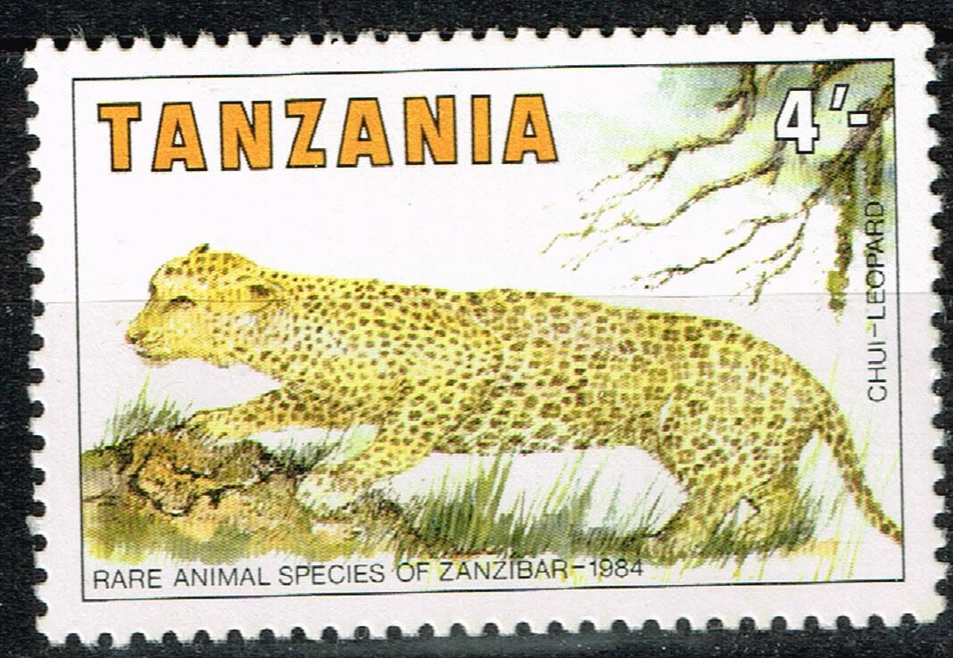Tanzania Fauna Zanzibar Island rare Animals Chui Leopard 1984 MLH | eBay