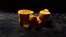 Vtg Olive wood Postage Stamp role Holder (Stamps NOT INCLUDED)