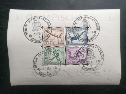 GERMANY SHEET 1936 OLYMPICS BERLIN