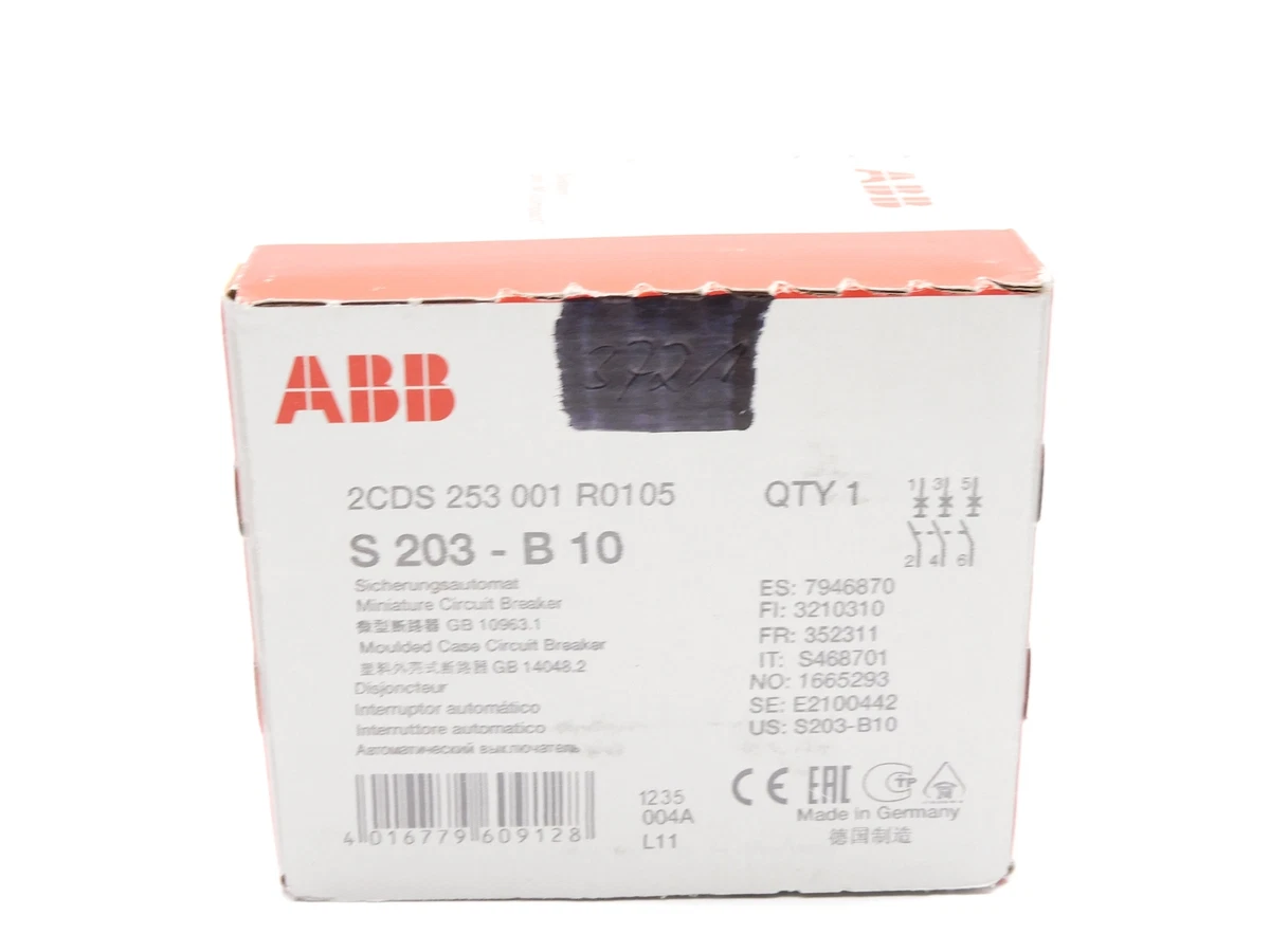 ABB S203-B10 2CDS253001R0105 10A NSFS | eBay