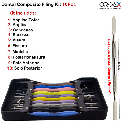 Dental Composite Filling LM ARTE Kit 10pcs Restorative Free Cement Spatula OROAX