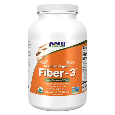 NOW FOODS Fiber-3 Organic 16 oz