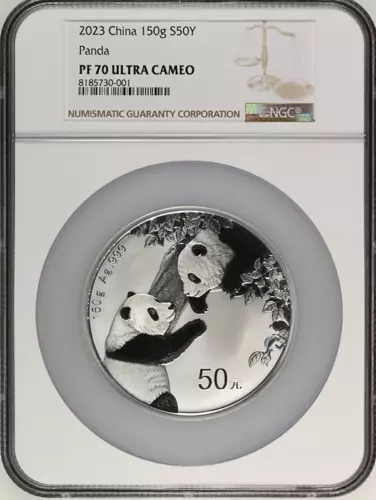 NGC PF 70 ULTRA CAMEO Panda 2023 China 150g S50Y Commemorative  Coin