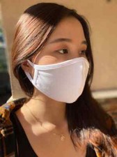 10x White Cotton Cloth Unisex Adult Face Masks