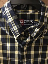 Ralph Lauren Chaps Shirt Men Large Preppy Logo Casual Nautical Coastal Academia