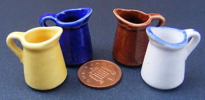 Puppenstube Keramik Kanne Küche Milch und Wasser Maßstab 1:12 Zubehör Sa ML Tumdee