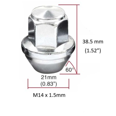 5x Front or Rear M14-1.50 Wheel Lug Nuts for Ford ACPZ-1012-D