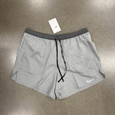 NWT Nike DQ1569-068 Men's Dri-FIT Flex Stride Brief-Lined Running Shorts Grey XL