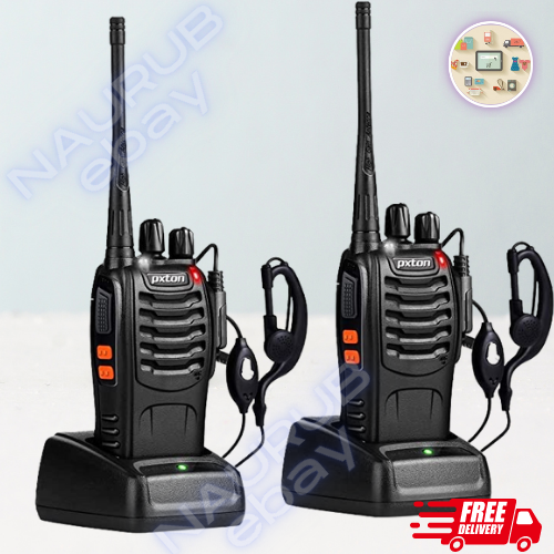 2 Pack Set Long Range Walkie Talkie 50 Mile Two Way Radio Charge Waterproof Best - Picture 1 of 4