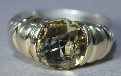 DY David Yurman 14K Yellow Gold/Sterling Silver CITRINE Capri