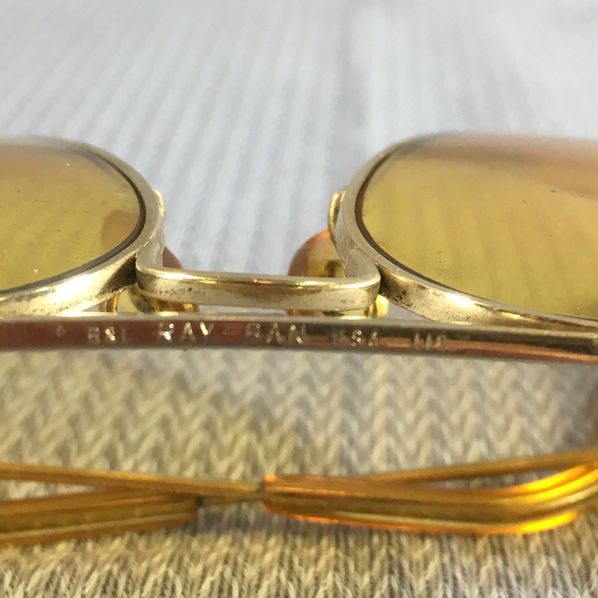 Vintage BL Ray Ban Aviator Sunglasses Ambermatic Outdoorsman All