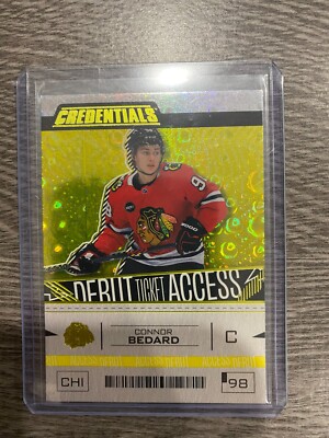 23-24 UD CREDENTIALS debut ticket access connor bedard | eBay