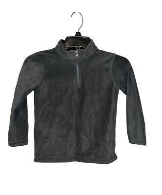 Jumping Beans Sweatshirt Boys Size 5-6 Gray Solid Polyester Long Sleeve Pullover