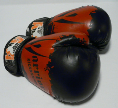 ATA Warrior Red and Black Boxing Gloves 12oz - MMA- Kickboxing