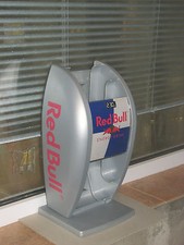 Red Bull display sign dispenser cans energy drink used rare gray stand redbull
