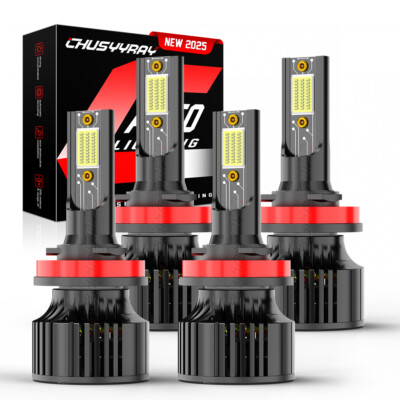 For Jeep Grand Cherokee 2018-2021 4X Combo LED Headlight High Low Beam Bulbs