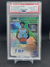 💥 2019-20 Panini Prizm Ja Morant RC #'D /25 Auto Green Shimmer PSA 10 AUTO 10
