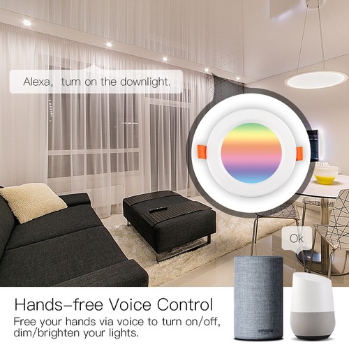 MOES WLAN Smart LED Downlight Spot Leuchtmittel 7W 10W Dimmbar RGB Warm & Kalt - Afbeelding 4 van 14