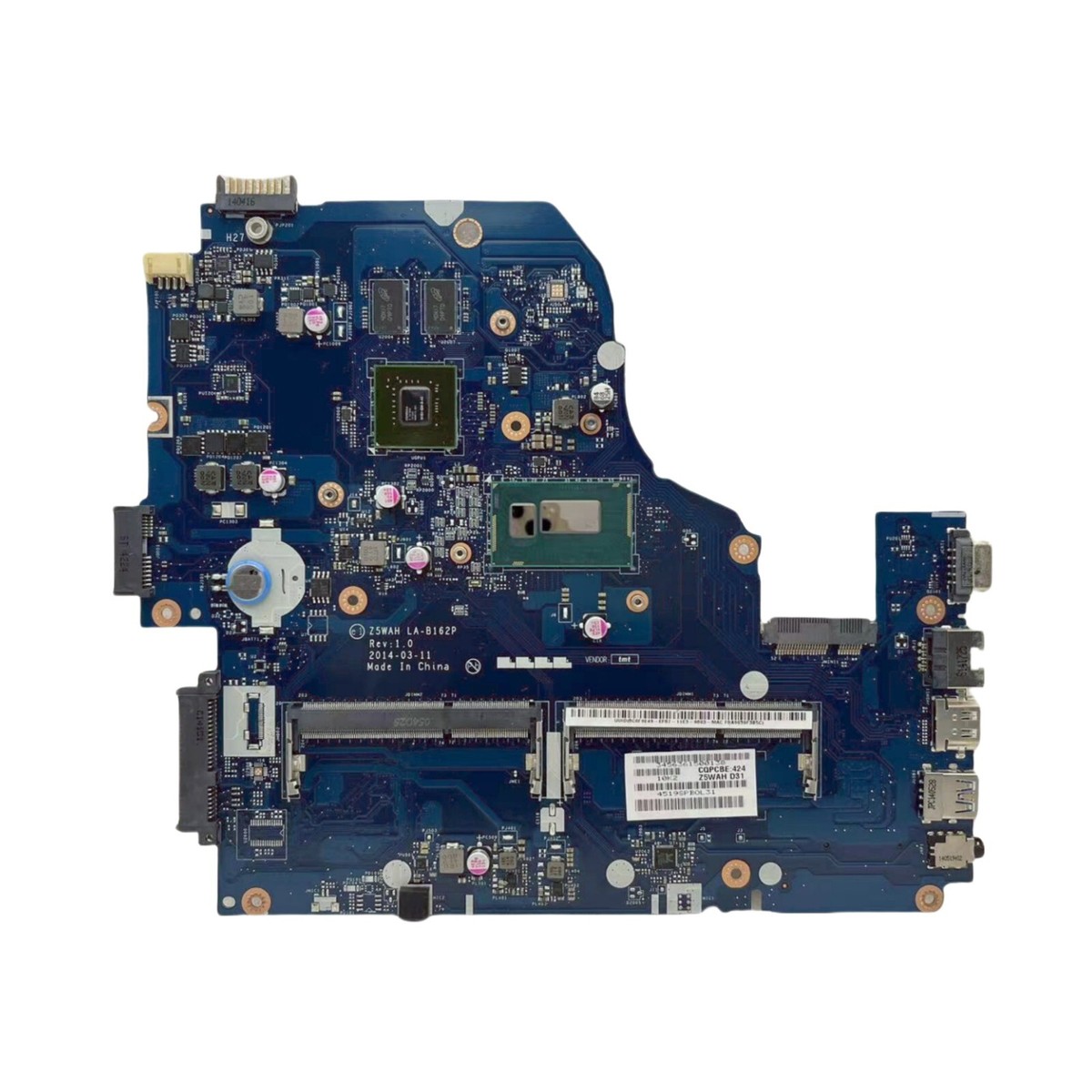 Z5WAH LA-B162P For Acer Aspire E5-571G Motherboard With i7-4510U