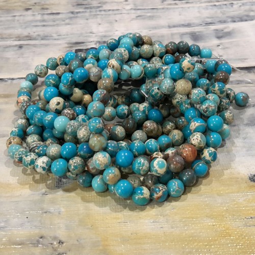 Natural Regalite/Sea Seadiment Jasper, 6mm Sky Blue. Free postage. Oz Seller - Picture 3 of 3