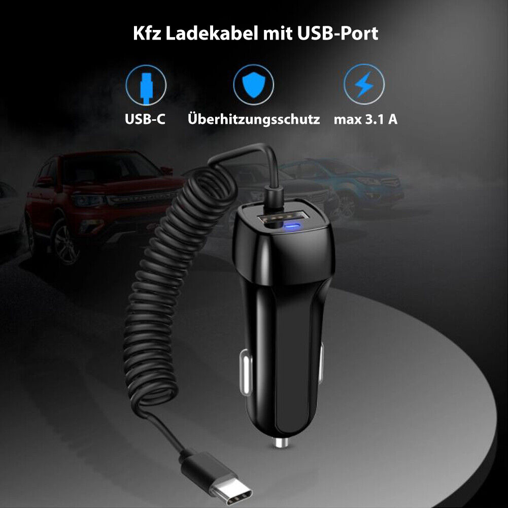 Auto KFZ Ladegerät für Samsung Galaxy Z Flip Fold 5 4 3 USB Typ-C 15W  Datenkabel