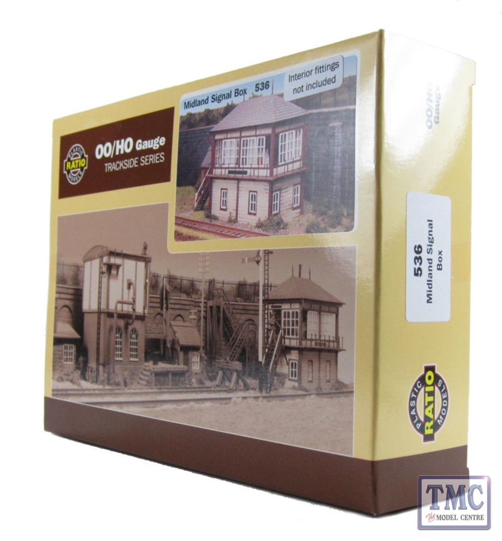 536 Ratio Midland Signal Box (130mm x 50mm) OO Gauge Plastic Kit