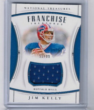 2019 National Treasures Jim Kelly Franchise Treasures Jersey #'ed 55/99