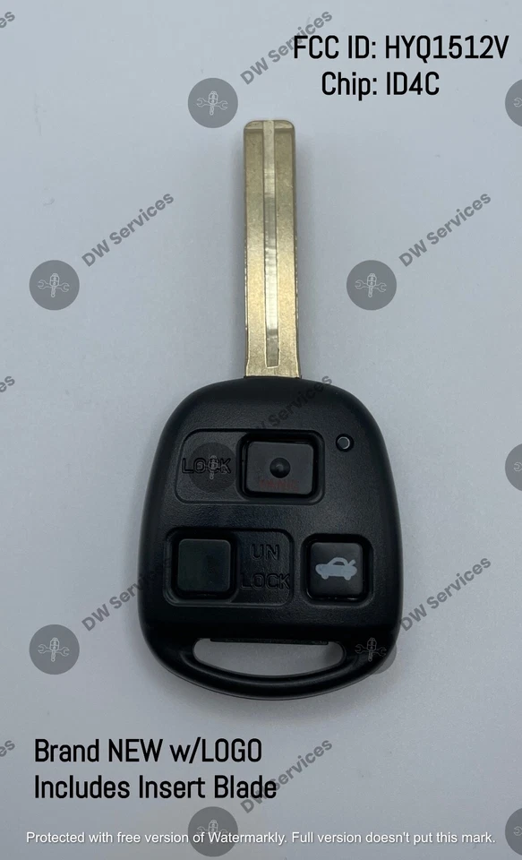 NEW! Lexus 3-button remote head key fob HYQ1512V - 4C ES/GS/IS 300  GS/LS 400 - Image 2 of 4