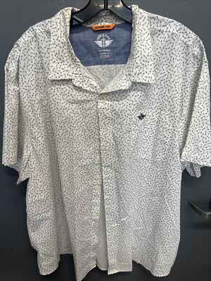Men s Dockers Button Up With Arrow Print Short Sleeve Size 2XL