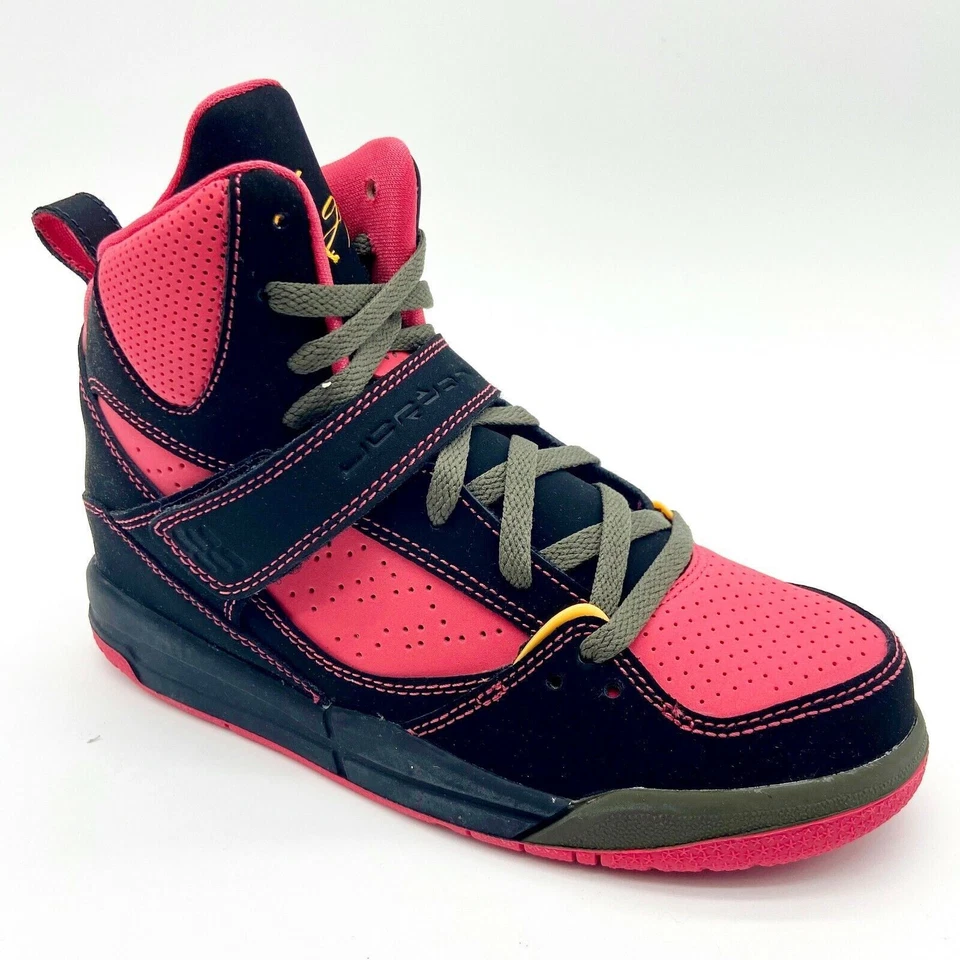 Jordan Flight 45 High PS Negro Láser Naranja Niños Tenis 524863 026 Foto 2 de 4