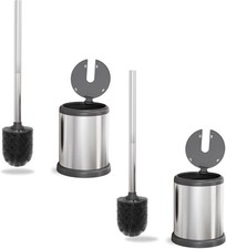 Toilet Brush with Lid - Sleek Toilet Bowl Brush and Holder - Toilet Scrubber
