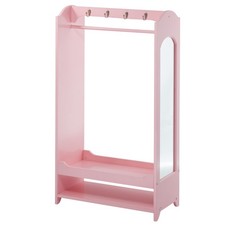 Fantasy Fields Little Princess Toy Clothing Rack with Storage and Hooks, Pink