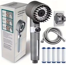 Ion Drops Filtered Showerhead with Hose - Handheld Shower Head for Enhanced Wate