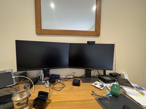 Dell Monitors. Pair Of Monitors Complete Working Order. - Picture 2 of 2