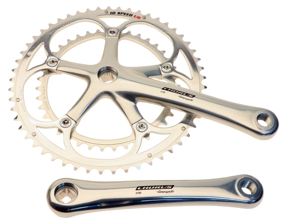 Campagnolo Chorus Crankset 10 Speed 53/39T 170mm Silver Alloy 2000 NOS NEW - Image 2 of 4